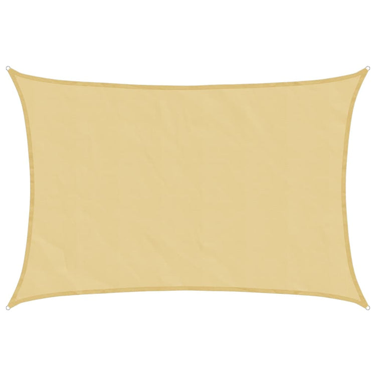 Vidaxl zonnezeil 4,5x3 m 100% polyester oxford zandkleurig
