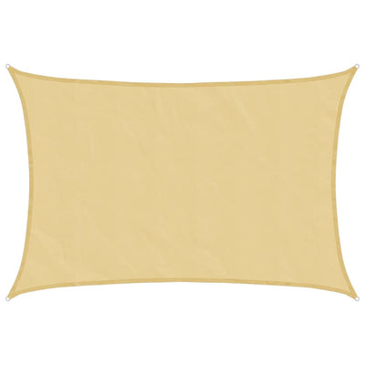 Vidaxl zonnezeil 4,5x3,5 m 100% polyester oxford zandkleurig