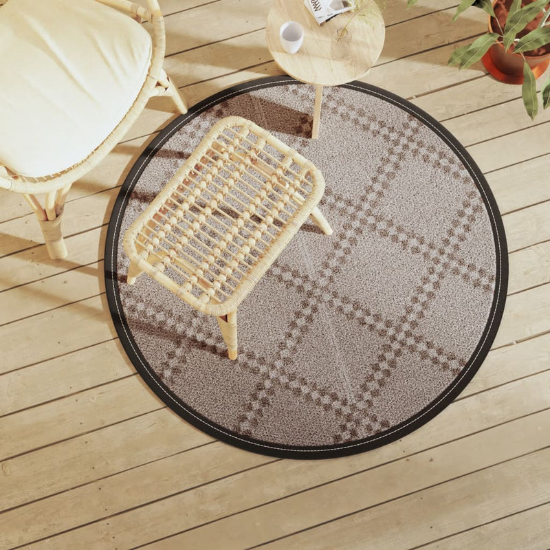 Vidaxl buitenkleed arakil ø 120 cm polypropeen bruin