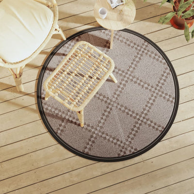 Vidaxl buitenkleed arakil ø 120 cm polypropeen bruin