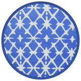 Vidaxl buitenkleed arakil ø120 cm polypropeen blauw en wit - afbeelding 2