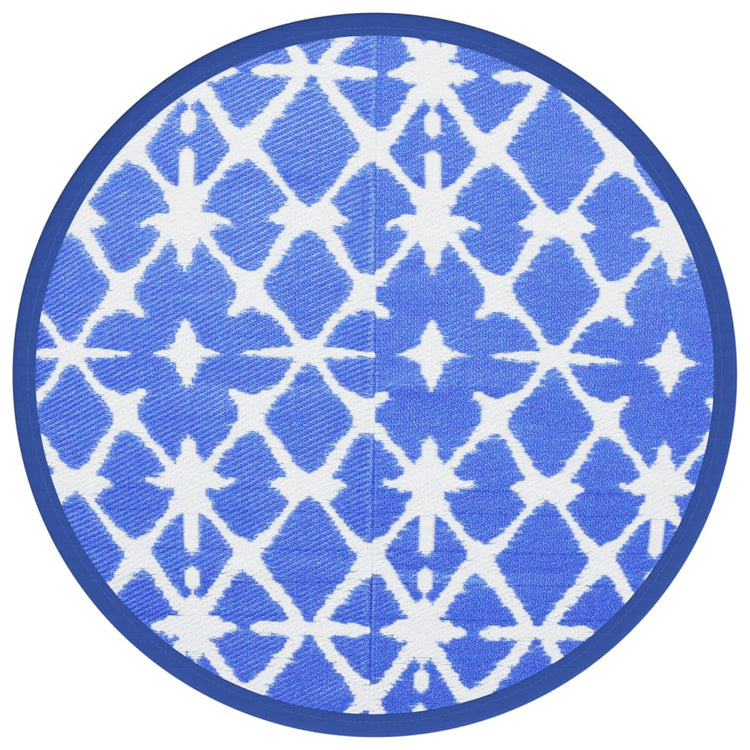 Vidaxl buitenkleed arakil ø160 cm polypropeen blauw en wit