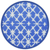 Vidaxl buitenkleed arakil ø200 cm polypropeen blauw en wit