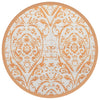 Vidaxl buitenkleed arakil ø120 cm polypropeen oranje en wit