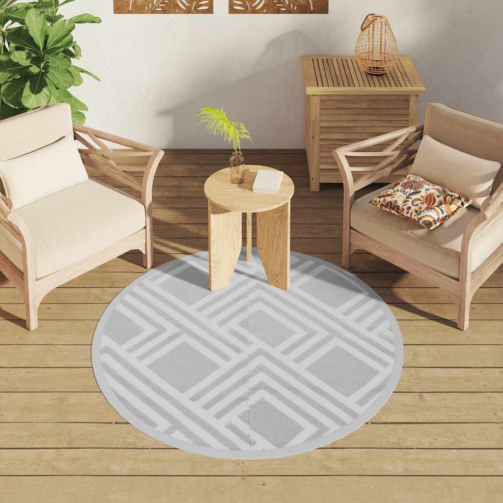 Vidaxl buitenkleed arakil ø120 cm polypropeen grijs