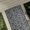 Vidaxl buitenkleed arakil 80x150 cm pp wit en zwart