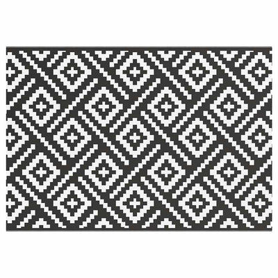 Vidaxl buitenkleed arakil 160x230 cm pp wit en zwart