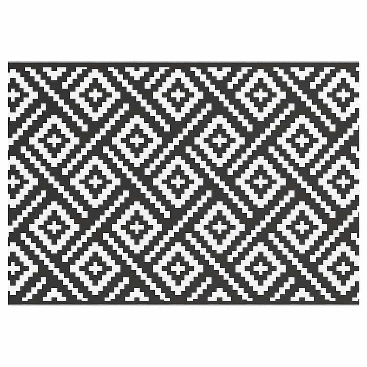 Vidaxl buitenkleed arakil 160x230 cm pp wit en zwart