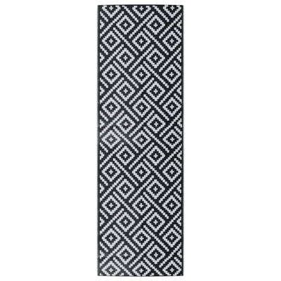 Vidaxl buitenkleed arakil 80x250 cm polypropeen wit en zwart
