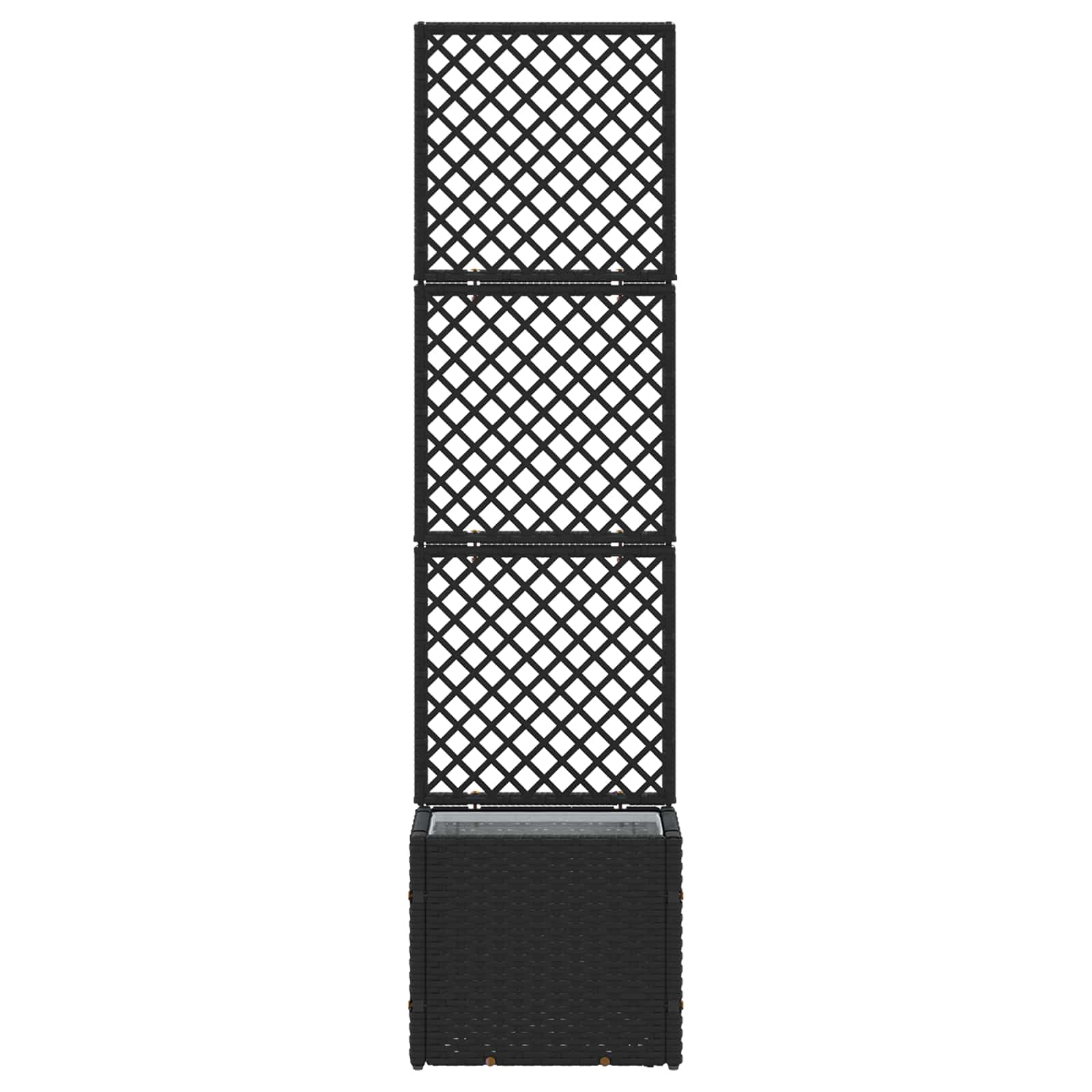 Vidaxl tuin bloempot zwart 35 x 30 x 135 cm metaal