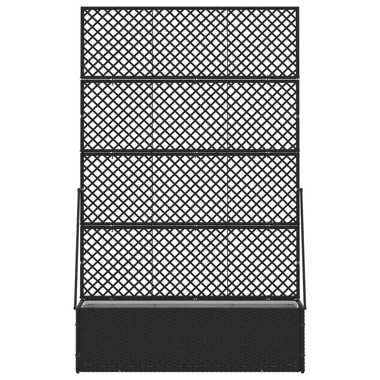Vidaxl tuin bloempot zwart 105 x 30 x 170 cm metaal