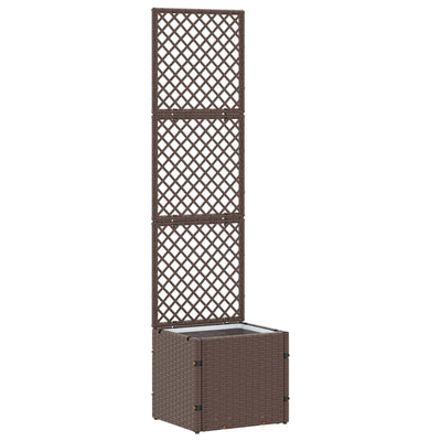 Vidaxl tuin trellis planter bruin 35 x 30 x 135 cm metaal