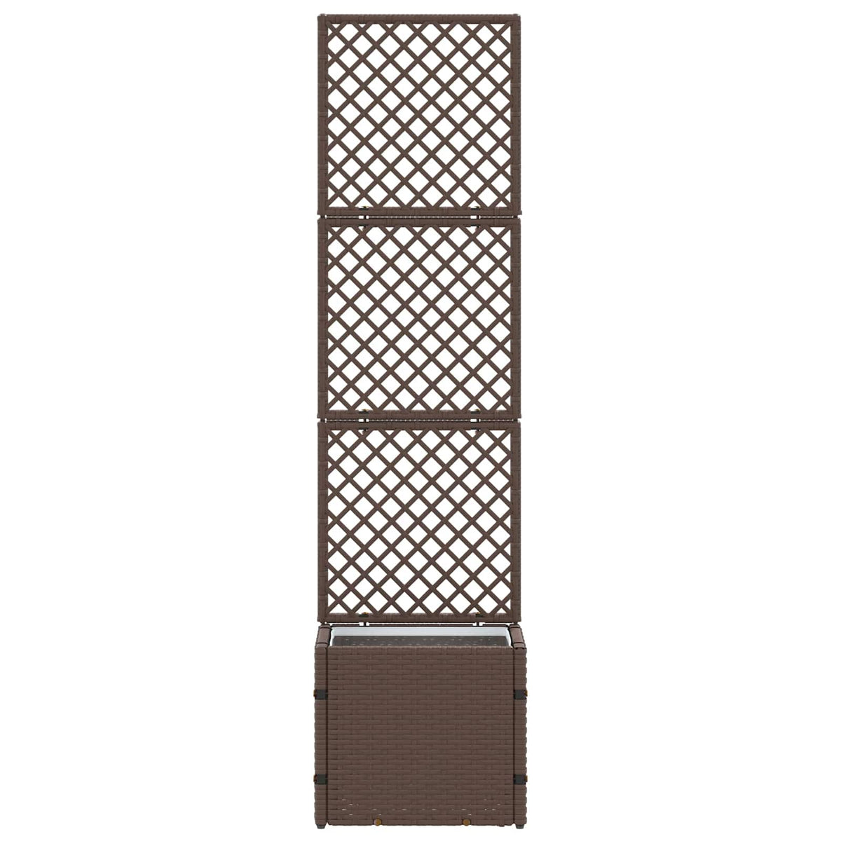 Vidaxl tuin trellis planter bruin 35 x 30 x 135 cm metaal