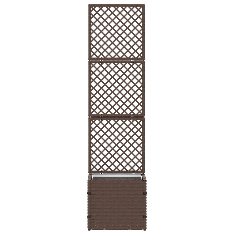Vidaxl tuin trellis planter bruin 35 x 30 x 135 cm metaal