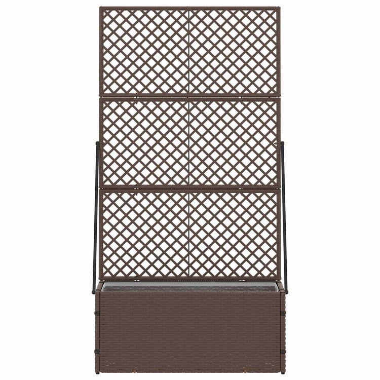 Vidaxl tuin bloempot bruin 70 x 30 x 135 cm metaal