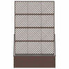 Vidaxl tuin bloempot bruin 105 x 30 x 170 cm metaal