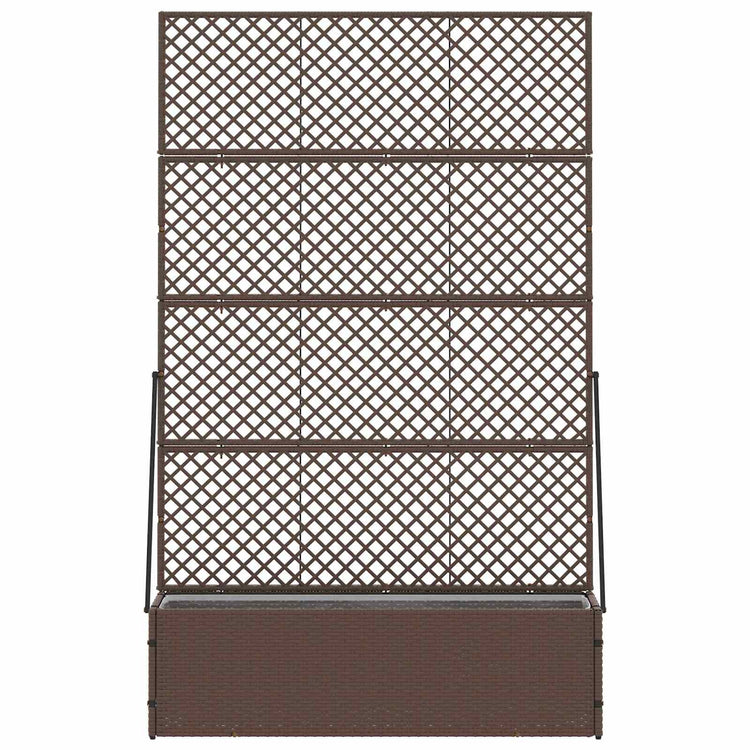 Vidaxl tuin bloempot bruin 105 x 30 x 170 cm metaal