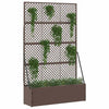 Vidaxl tuin bloempot bruin 105 x 30 x 170 cm metaal