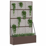 Vidaxl tuin bloempot bruin 105 x 30 x 170 cm metaal - afbeelding 1