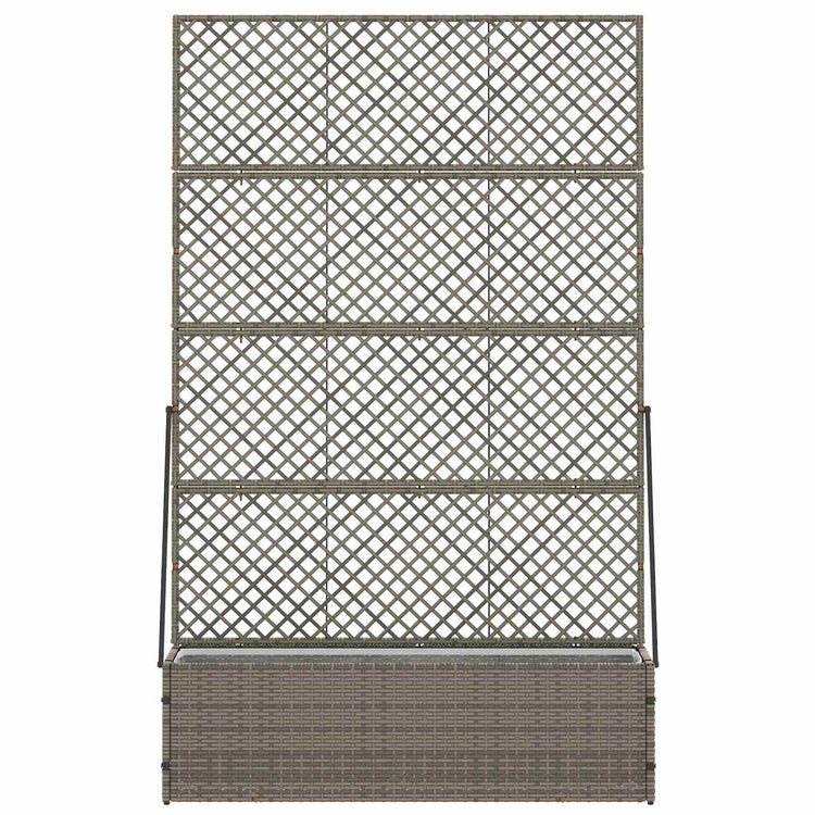 Vidaxl tuin bloempot grijs 105 x 30 x 170 cm metaal