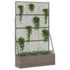 Vidaxl tuin bloempot grijs 105 x 30 x 170 cm metaal