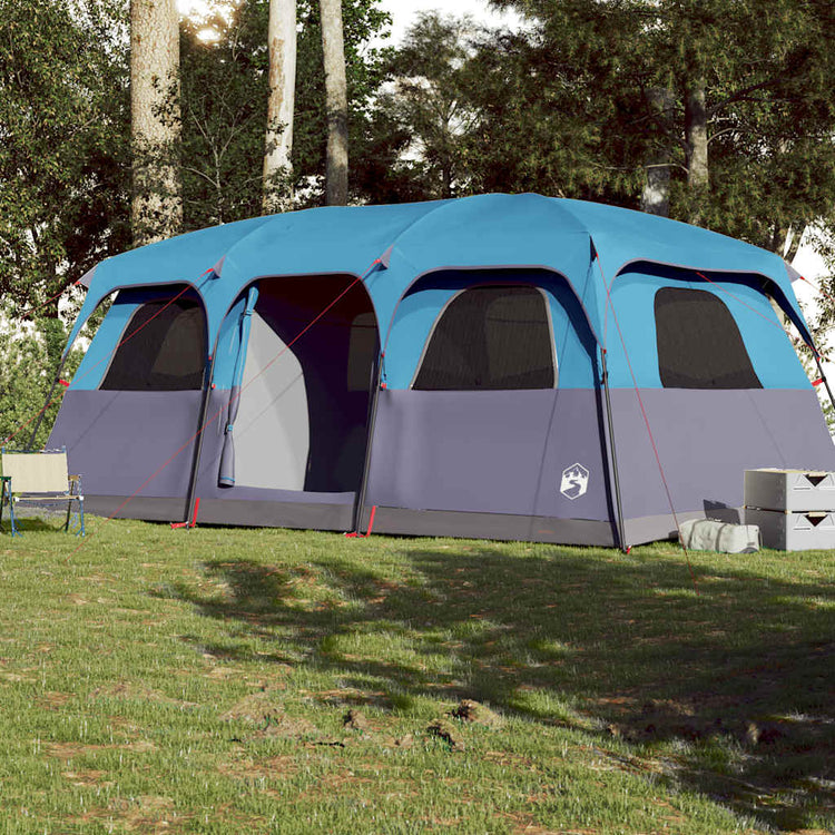 Vidaxl gezinstent 10-persoons waterdicht blauw