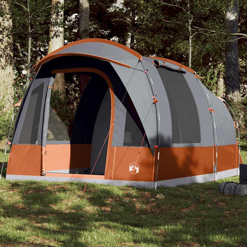 Vidaxl tunneltent 3-persoons waterdicht grijs en oranje