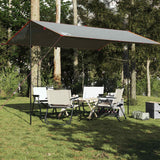 Vidaxl kampeerluifel waterdicht 400x294 cm grijs en oranje - afbeelding 1
