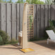 Vidaxl buitendouche 55x60x224 cm poly rattan en acaciahout beige