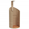 Vidaxl buitendouche 100x100x241,5 cm poly rattan en acaciahout beige