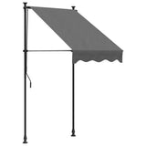 Vidaxl luifel uittrekbaar 100x150 cm stof en staal antracietkleurig - afbeelding 2