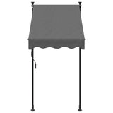 Vidaxl luifel uittrekbaar 100x150 cm stof en staal antracietkleurig - afbeelding 3