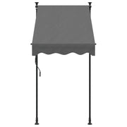 Vidaxl luifel uittrekbaar 100x150 cm stof en staal antracietkleurig - afbeelding 3
