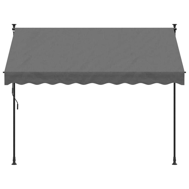 Vidaxl luifel uittrekbaar 250x150 cm stof en staal antracietkleurig