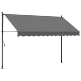 Vidaxl luifel uittrekbaar 300x150 cm stof en staal antracietkleurig - afbeelding 2