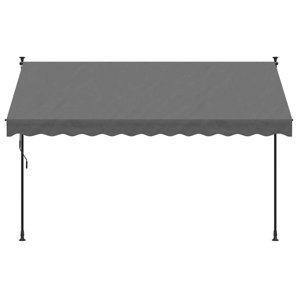 Vidaxl luifel uittrekbaar 300x150 cm stof en staal antracietkleurig