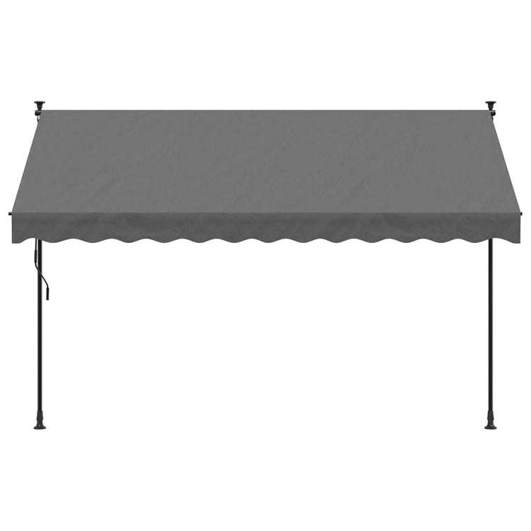 Vidaxl luifel uittrekbaar 300x150 cm stof en staal antracietkleurig