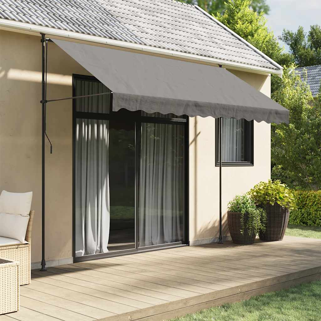 Vidaxl luifel uittrekbaar 300x150 cm stof en staal antracietkleurig