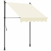 Vidaxl luifel uittrekbaar 200x115 cm stof en staal crèmekleurig