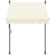 Vidaxl luifel uittrekbaar 200x115 cm stof en staal crèmekleurig - afbeelding 3