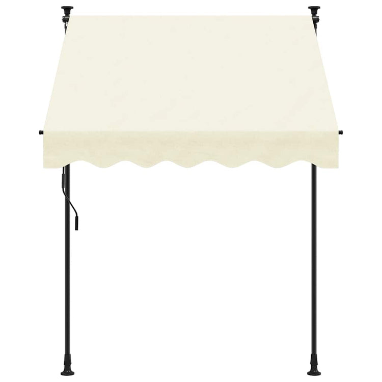 Vidaxl luifel uittrekbaar 200x115 cm stof en staal crèmekleurig