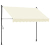Vidaxl luifel uittrekbaar 300x150 cm stof en staal crèmekleurig