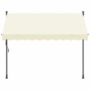 Vidaxl luifel uittrekbaar 300x150 cm stof en staal crèmekleurig - afbeelding 3