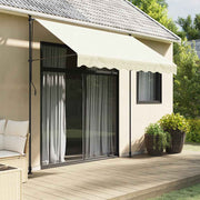 Vidaxl luifel uittrekbaar 300x150 cm stof en staal crèmekleurig - afbeelding 1