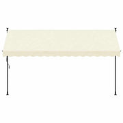 Vidaxl luifel uittrekbaar 350x150 cm stof en staal crèmekleurig - afbeelding 3