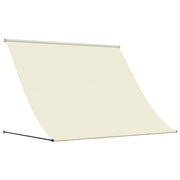 Vidaxl luifel uittrekbaar 200x150 cm stof en staal crèmekleurig - afbeelding 2