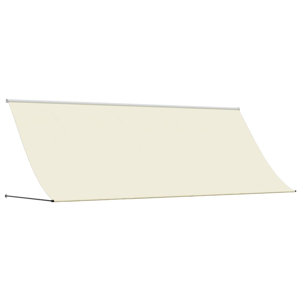 Vidaxl luifel uittrekbaar 400x150 cm stof en staal crèmekleurig