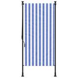 Vidaxl rolgordijn voor buiten 100x270 cm stof en staal blauw en wit - afbeelding 3