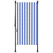 Vidaxl rolgordijn voor buiten 100x270 cm stof en staal blauw en wit - afbeelding 3