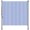 Vidaxl rolgordijn voor buiten 150x270 cm stof en staal blauw en wit